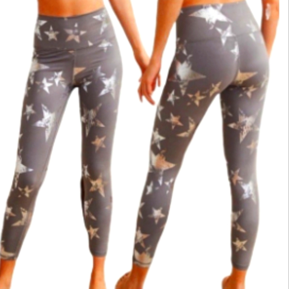 Aerie Metallic Star Leggings sz L NWOT